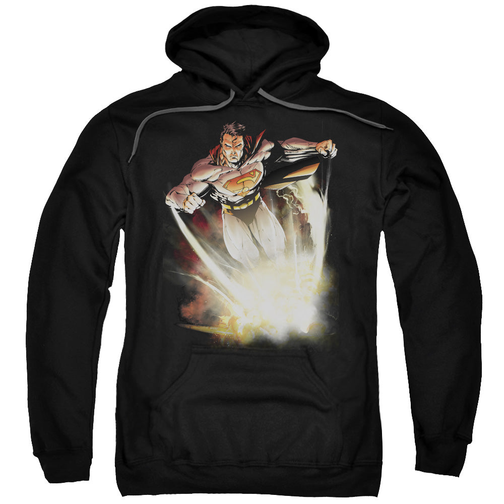 Superman Explosive Mens Hoodie Black