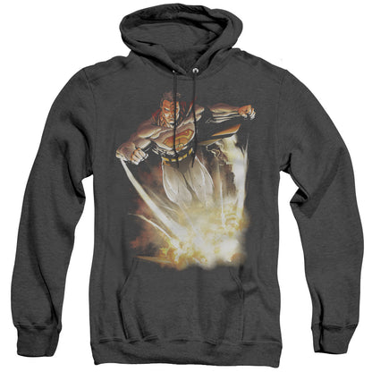 Superman Explosive Mens Heather Hoodie Black