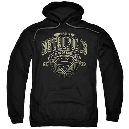 Superman University Of Metropolis Mens Hoodie Black