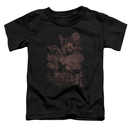 Superman Somber Power Toddler Kids Youth T Shirt Black