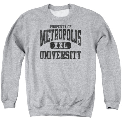 Superman Property Of Mu Mens Crewneck Sweatshirt Athletic Heather