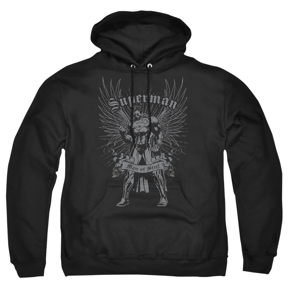 Superman Steel Mens Hoodie Black