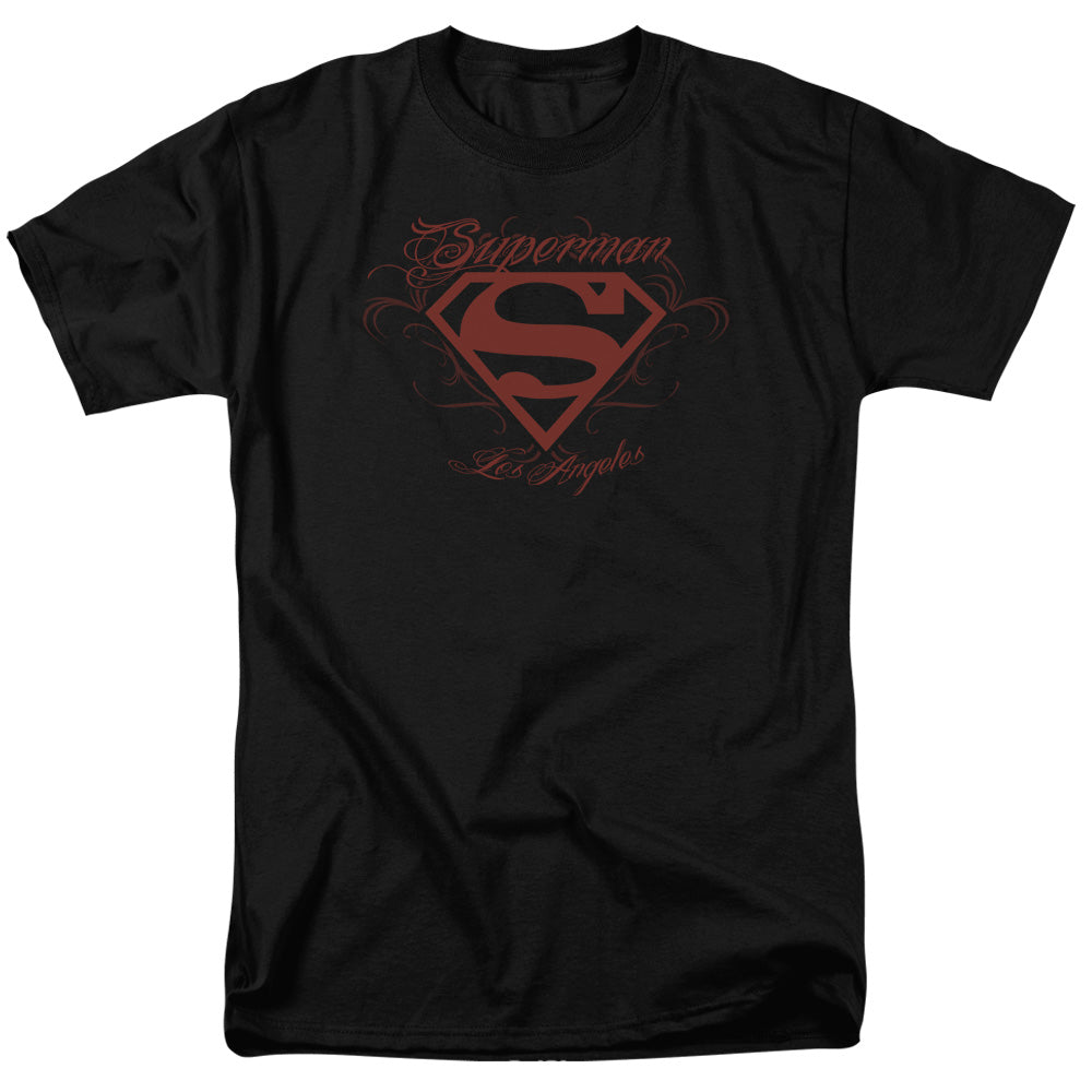 Superman La Mens T Shirt Black