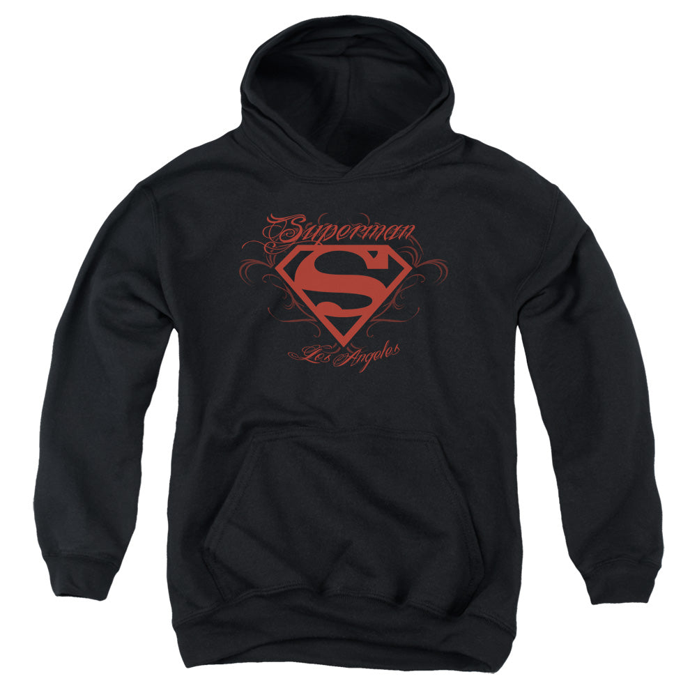 Superman La Kids Youth Hoodie Black