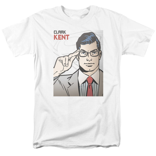 Superman(Dc) Clark Kent Cover Mens T Shirt White Officially Licensed