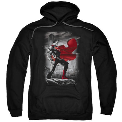 Superman Metropolis Guardian Mens Hoodie Black