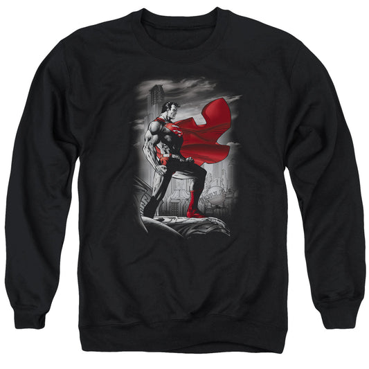 Superman Metropolis Guardian Mens Crewneck Sweatshirt Black