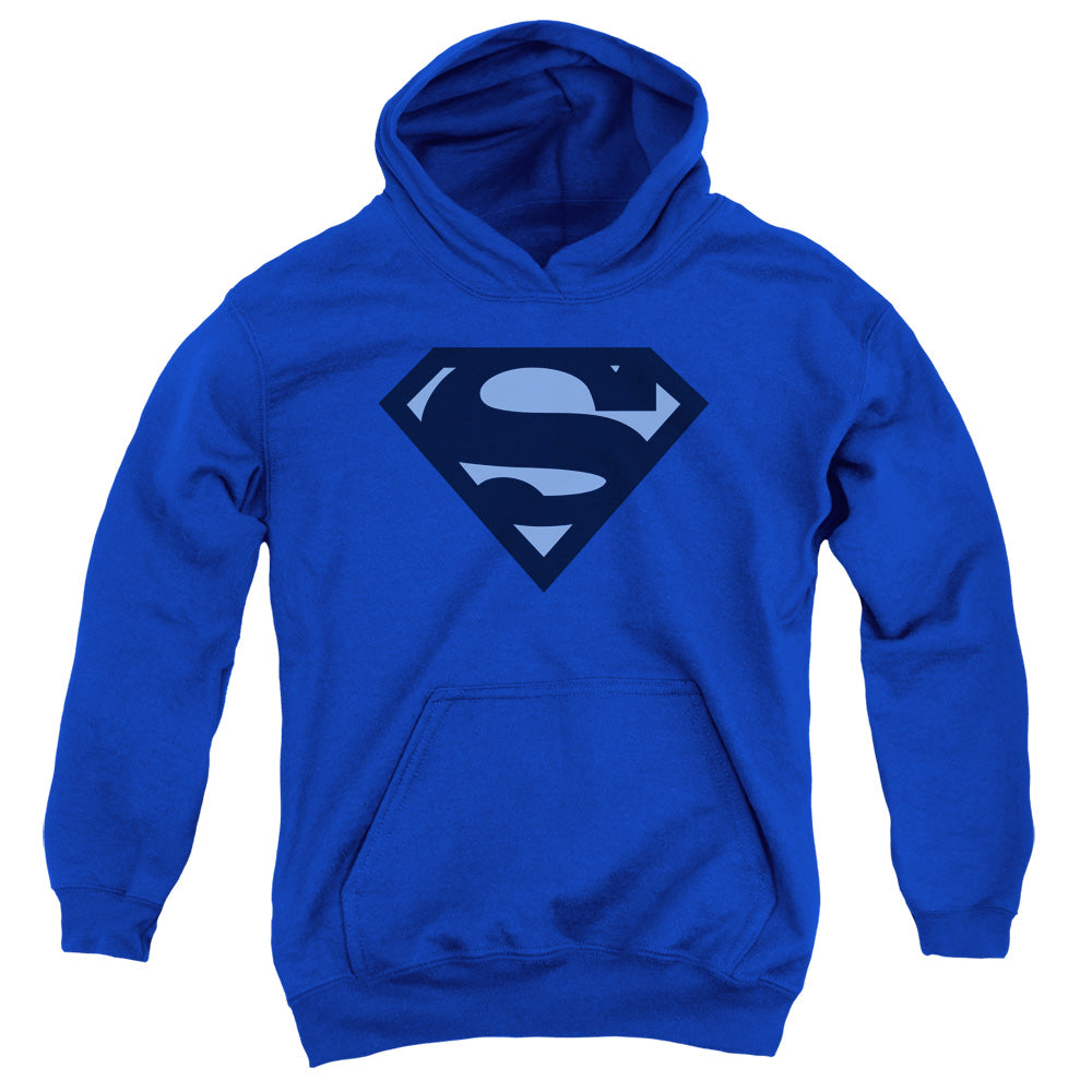 Superman Blue Shield Kids Youth Hoodie Royal Blue