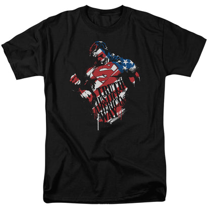 Superman The American Way Mens T Shirt Black