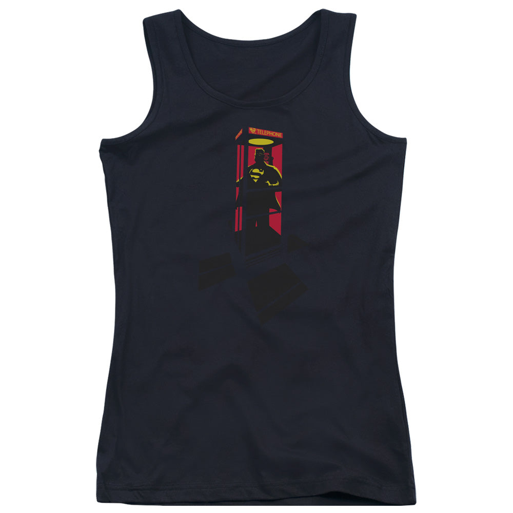 Superman Super Booth Womens Tank Top Shirt Black