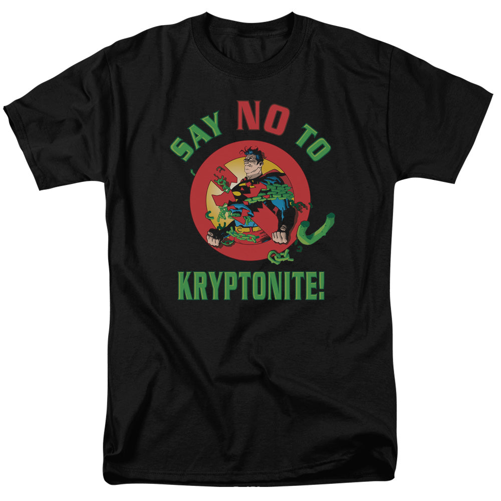Superman Say No To Kryptonite Mens T Shirt Black