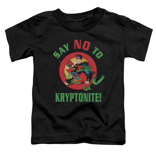 Superman Say No To Kryptonite Toddler Kids Youth T Shirt Black