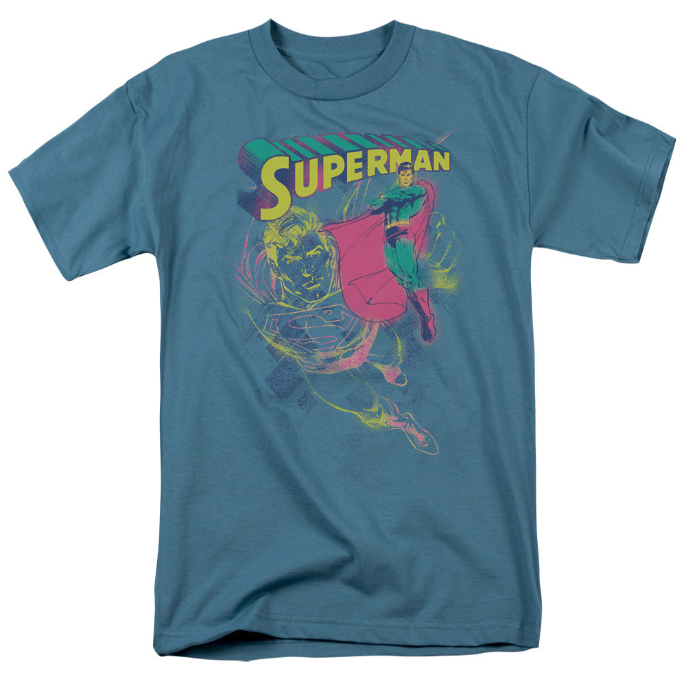 Superman Super Spray Mens T Shirt Slate