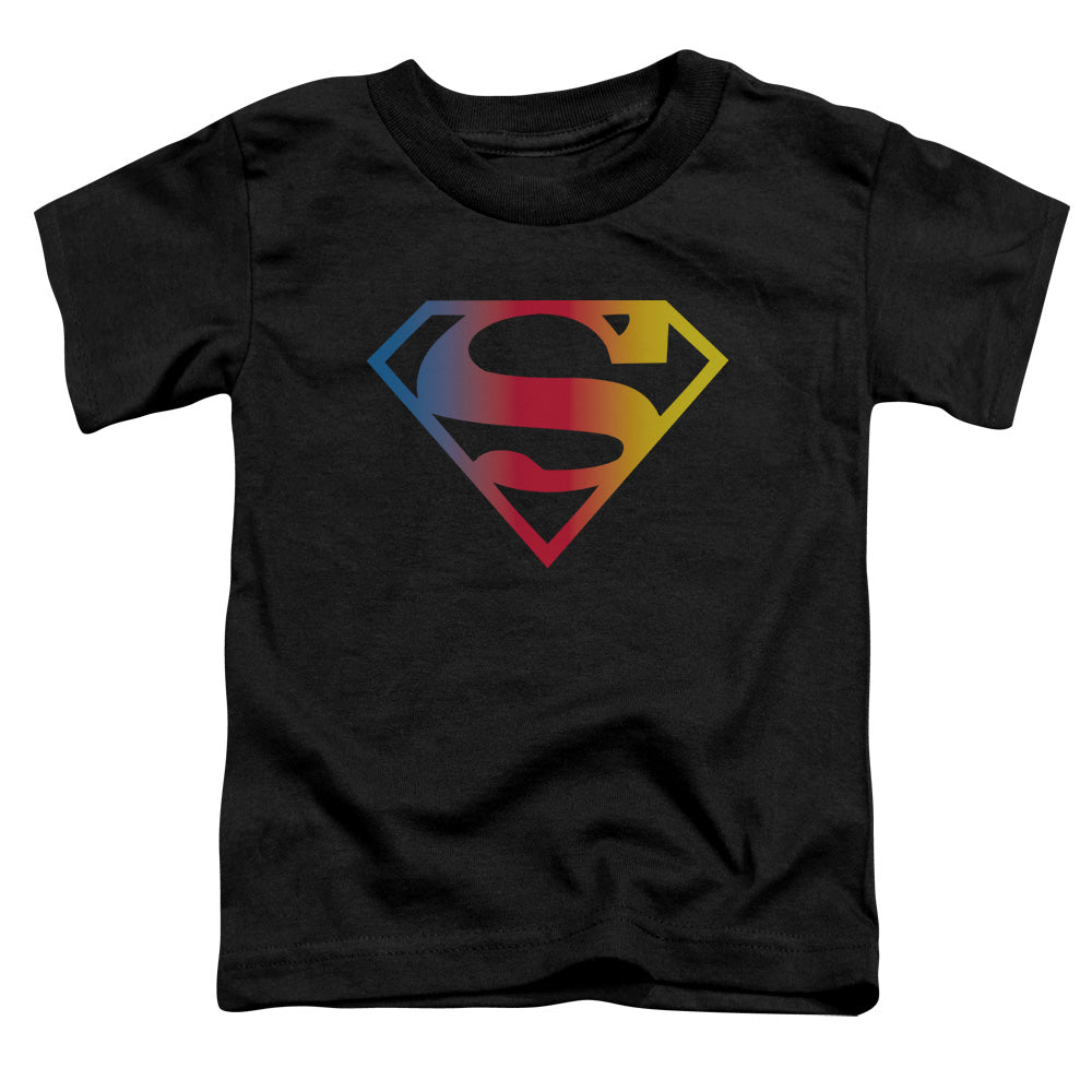 Superman Gradient Superman Logo Toddler Kids Youth T Shirt Black