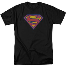 Load image into Gallery viewer, Superman Neon Distress Logo Mens T Shirt Black
