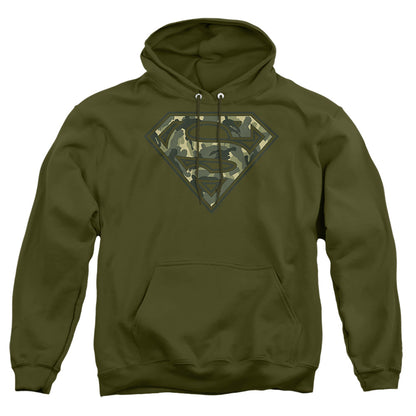 Superman Super Camo Mens Hoodie Military Green