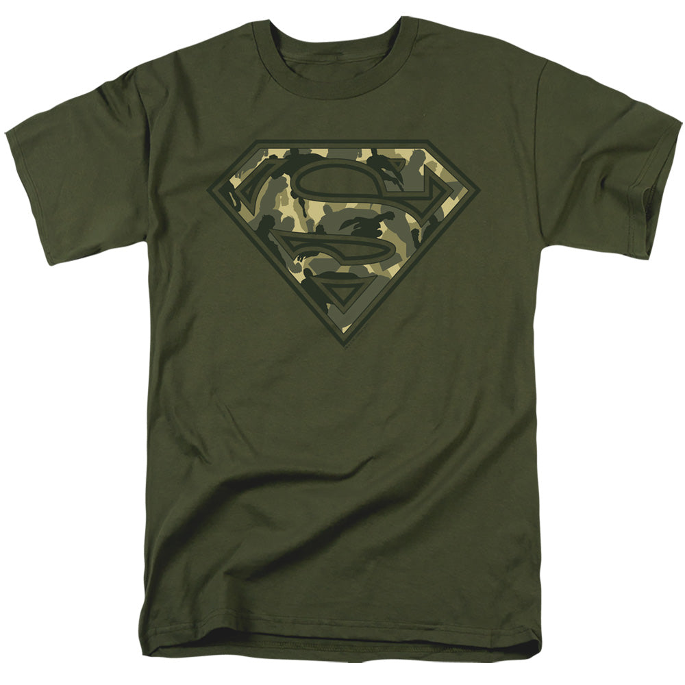 Superman Super Camo Mens T Shirt Military Green