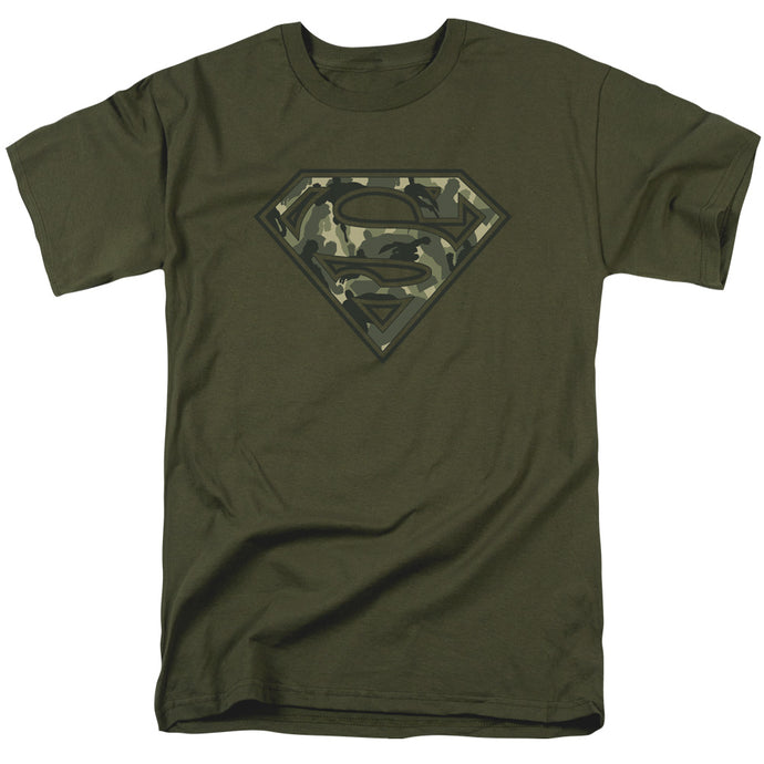 Superman Super Camo Mens T Shirt Military Green