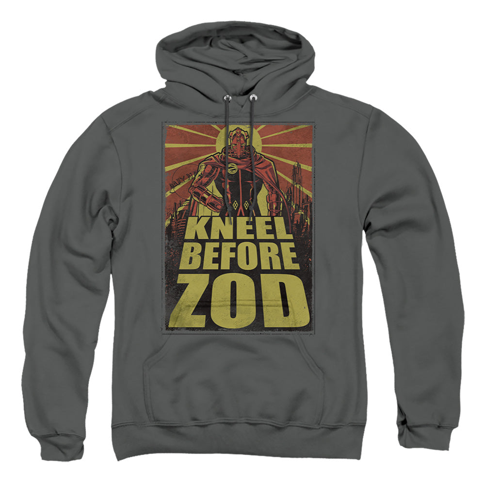 Superman Zod Poster Mens Hoodie Charcoal