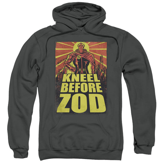 Superman Zod Poster Mens Hoodie Charcoal