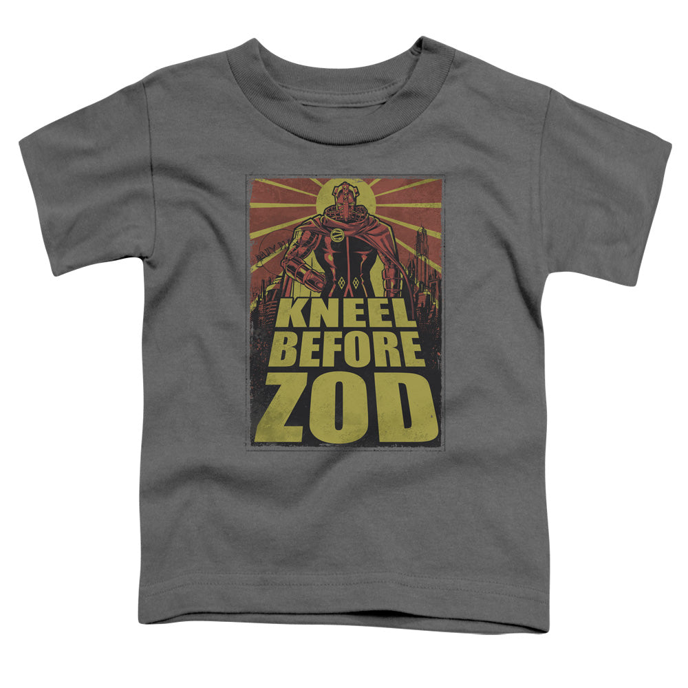 Superman Zod Poster Toddler Kids Youth T Shirt Charcoal