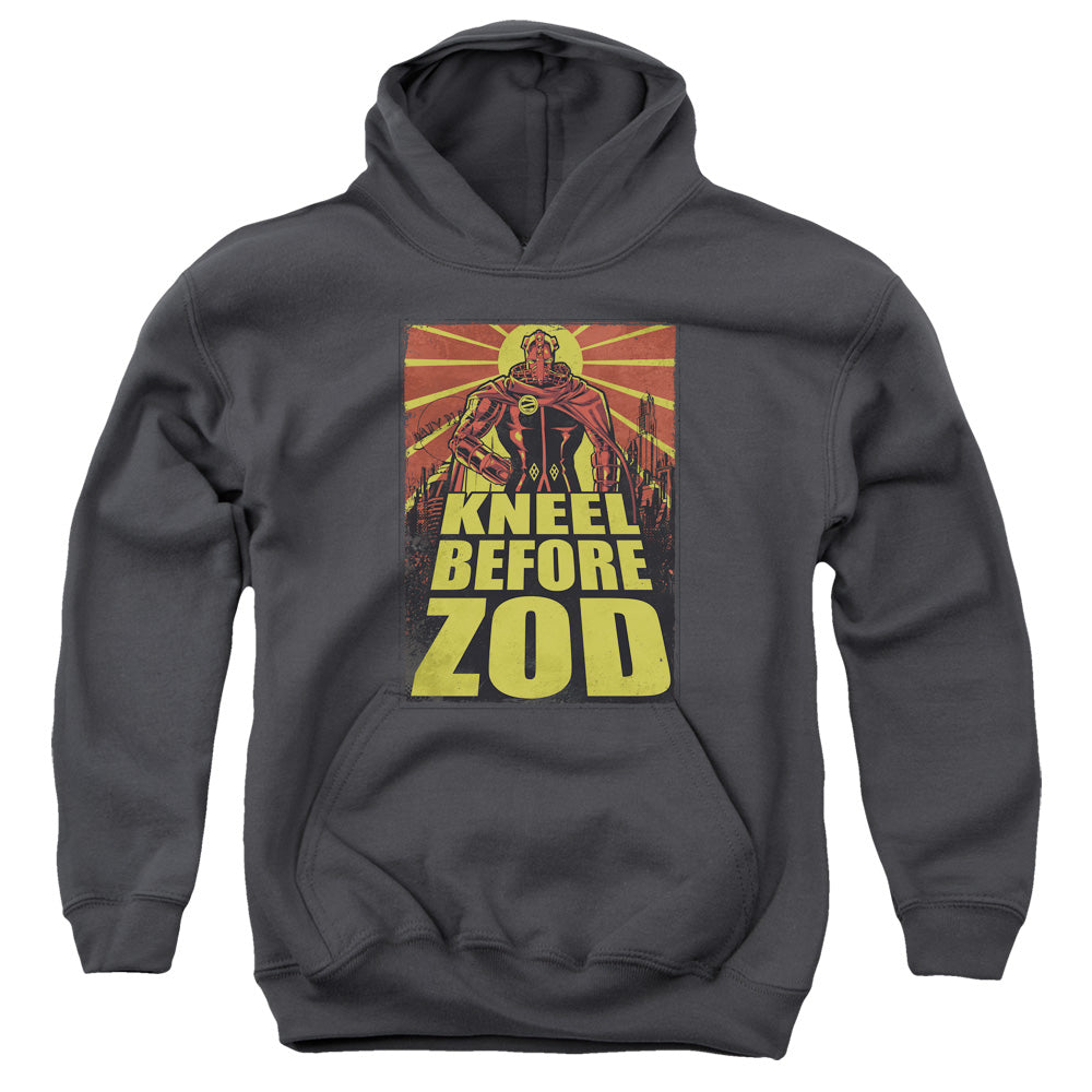 Superman Zod Poster Kids Youth Hoodie Charcoal