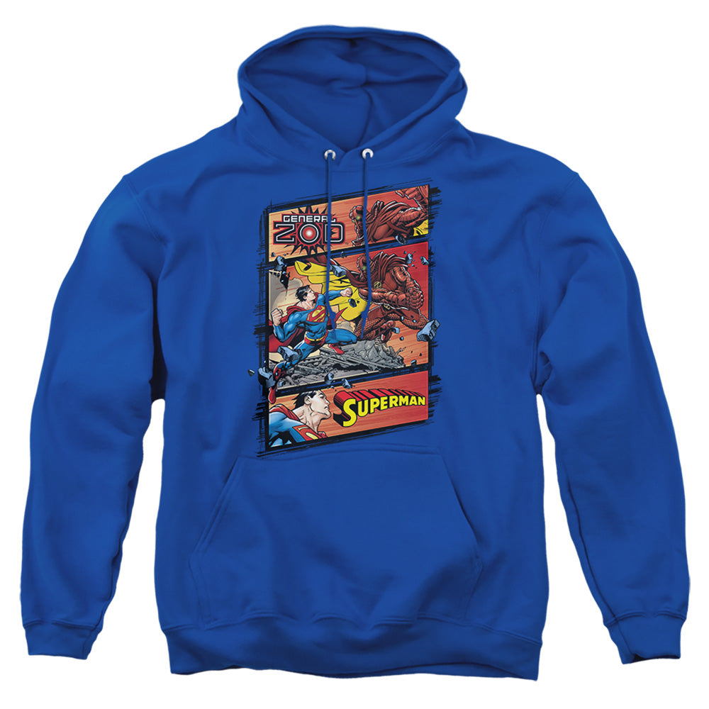 Superman Superman Vs Zod Mens Hoodie Royal Blue