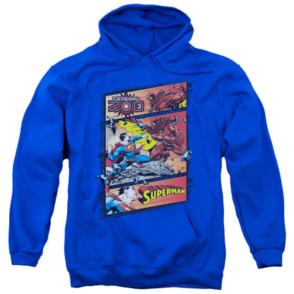 Superman Superman Vs Zod Mens Hoodie Royal Blue