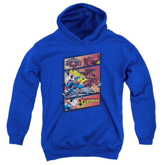 Superman Superman Vs Zod Kids Youth Hoodie Royal