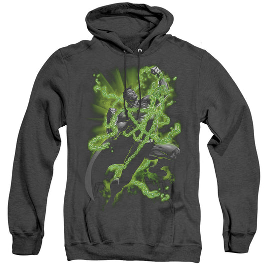 Superman Kryptonite Chains Mens Heather Hoodie Black