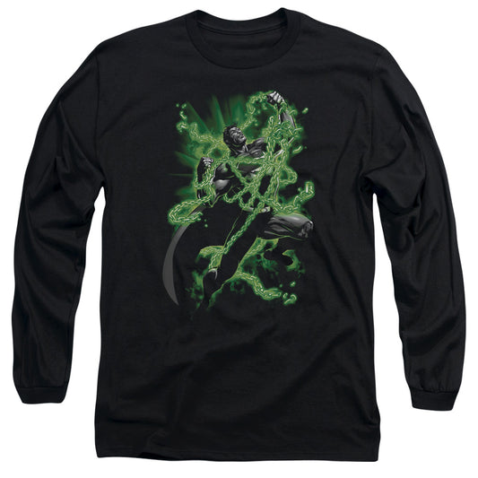 Superman Kryptonite Chains Mens Long Sleeve Shirt Black