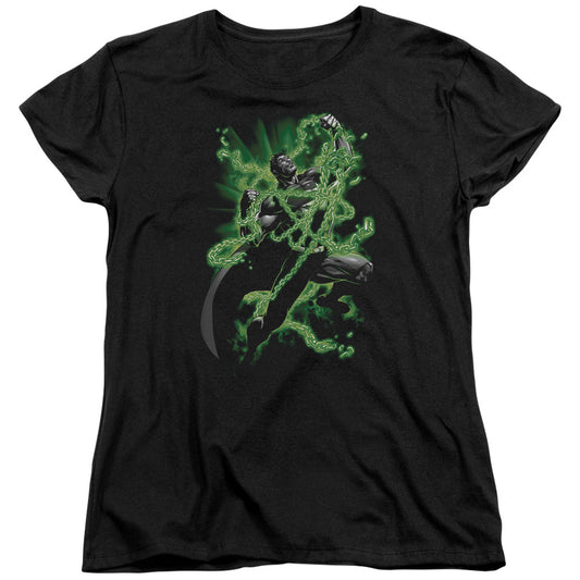 Superman Kryptonite Chains Womens T Shirt Black