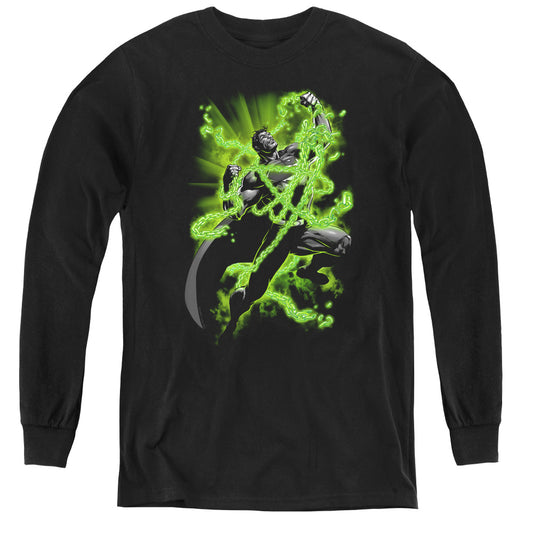 Superman Kryptonite Chains Long Sleeve Kids Youth T Shirt Black