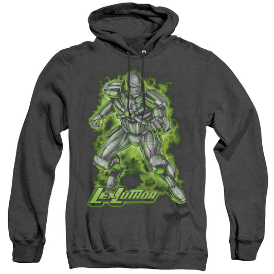 Superman Kryptonite Powered Mens Heather Hoodie Black