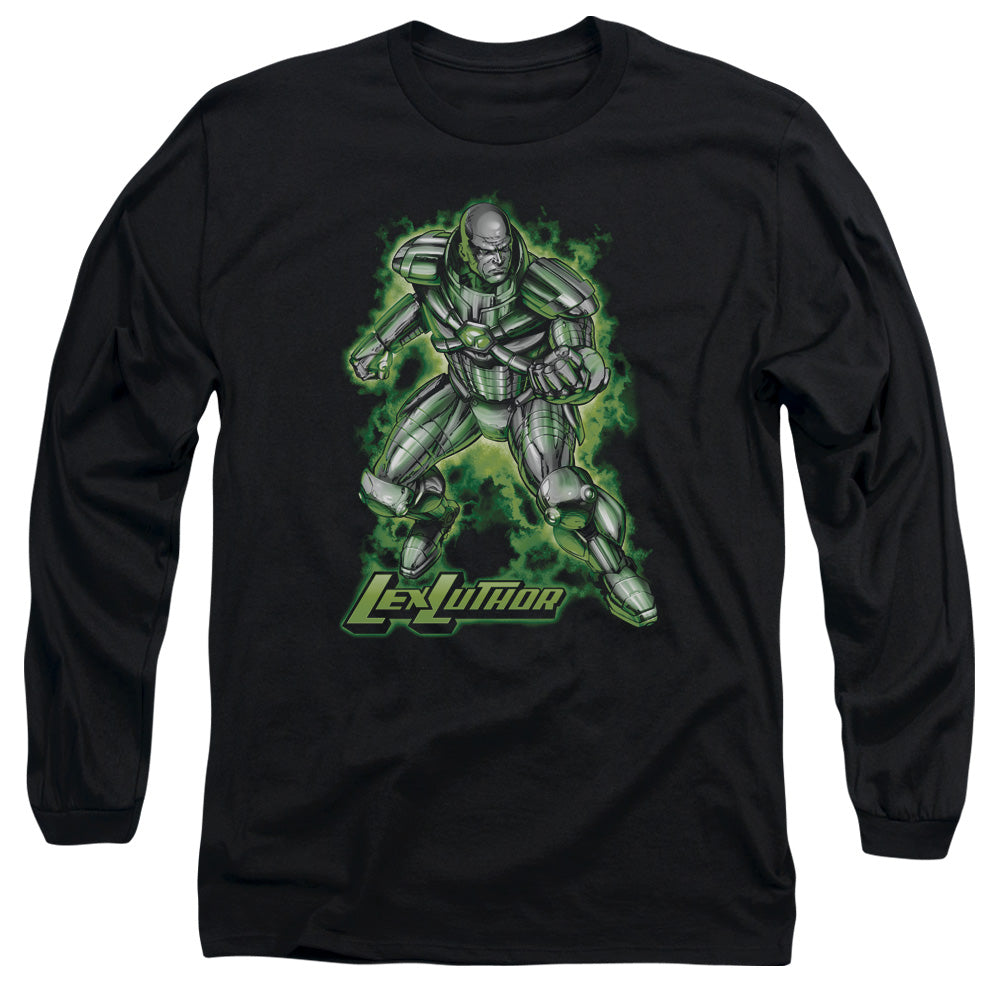 Superman Kryptonite Powered Mens Long Sleeve Shirt Black