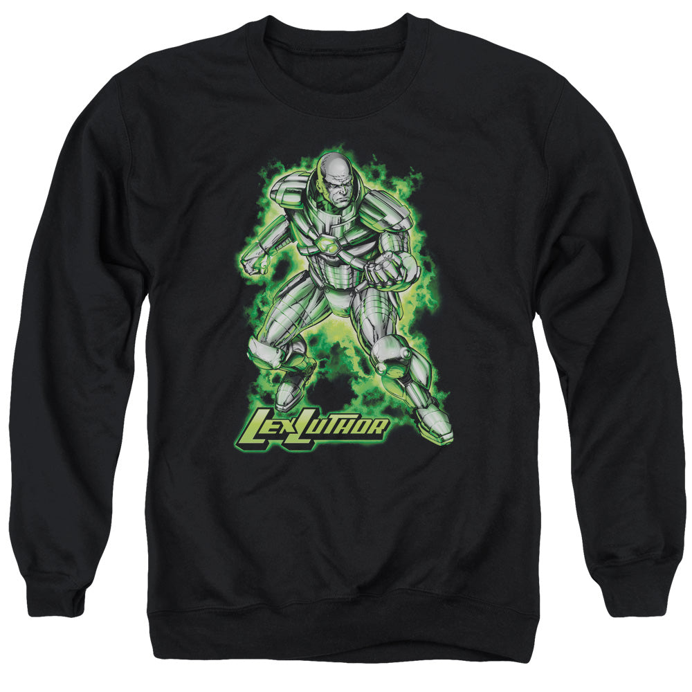 Superman Kryptonite Powered Mens Crewneck Sweatshirt Black