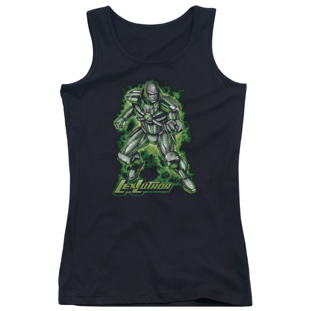 Superman Kryptonite Powered Womens Tank Top Shirt Black