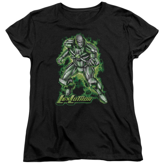 Superman Kryptonite Powered Womens T Shirt Black