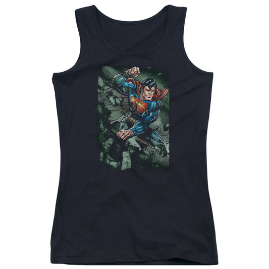 Superman Indestructible Womens Tank Top Shirt Black