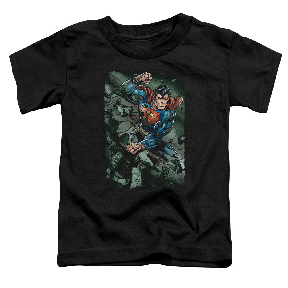 Superman Indestructible Toddler Kids Youth T Shirt Black