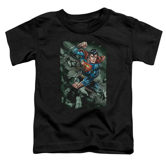 Superman Indestructible Toddler Kids Youth T Shirt Black