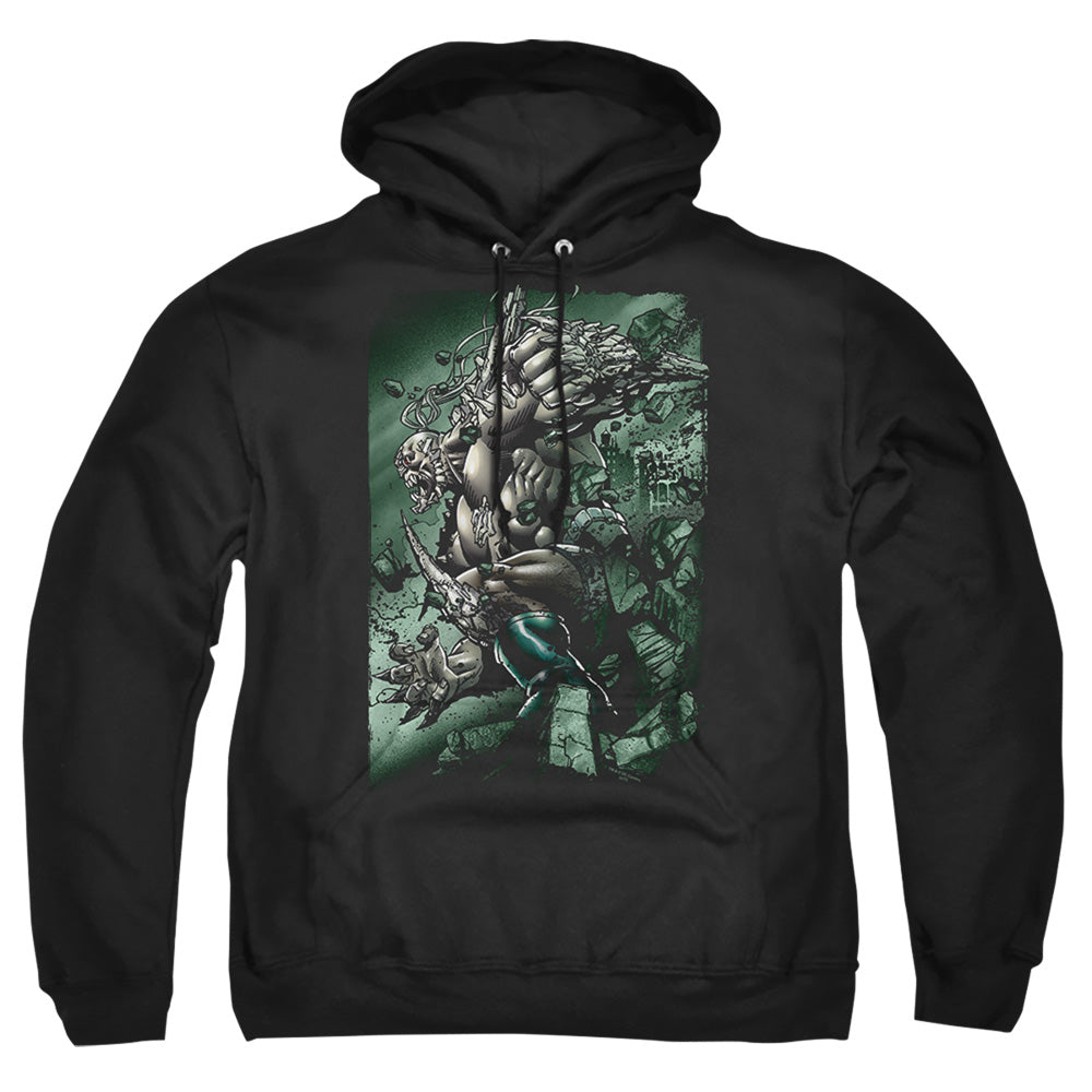 Superman Doomsday Destruction Mens Hoodie Black