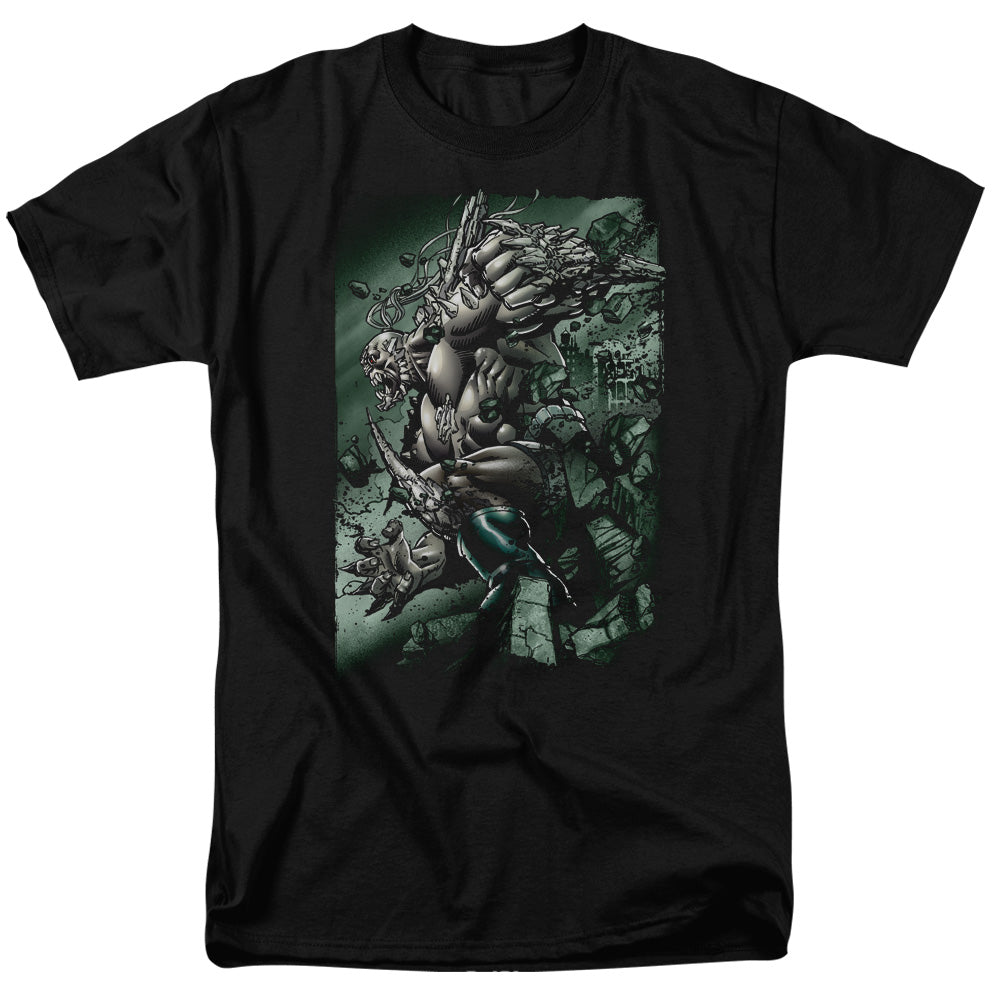 Superman Doomsday Destruction Mens T Shirt Black