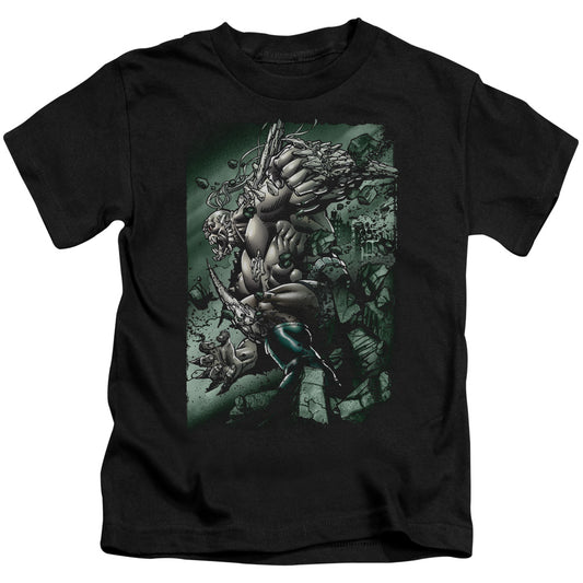 Superman Doomsday Destruction Juvenile Kids Youth T Shirt Black