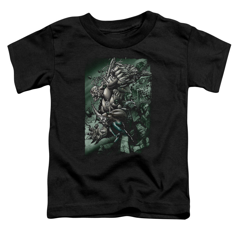 Superman Doomsday Destruction Toddler Kids Youth T Shirt Black