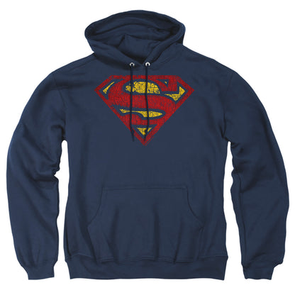 Superman Crackle S Mens Hoodie Navy