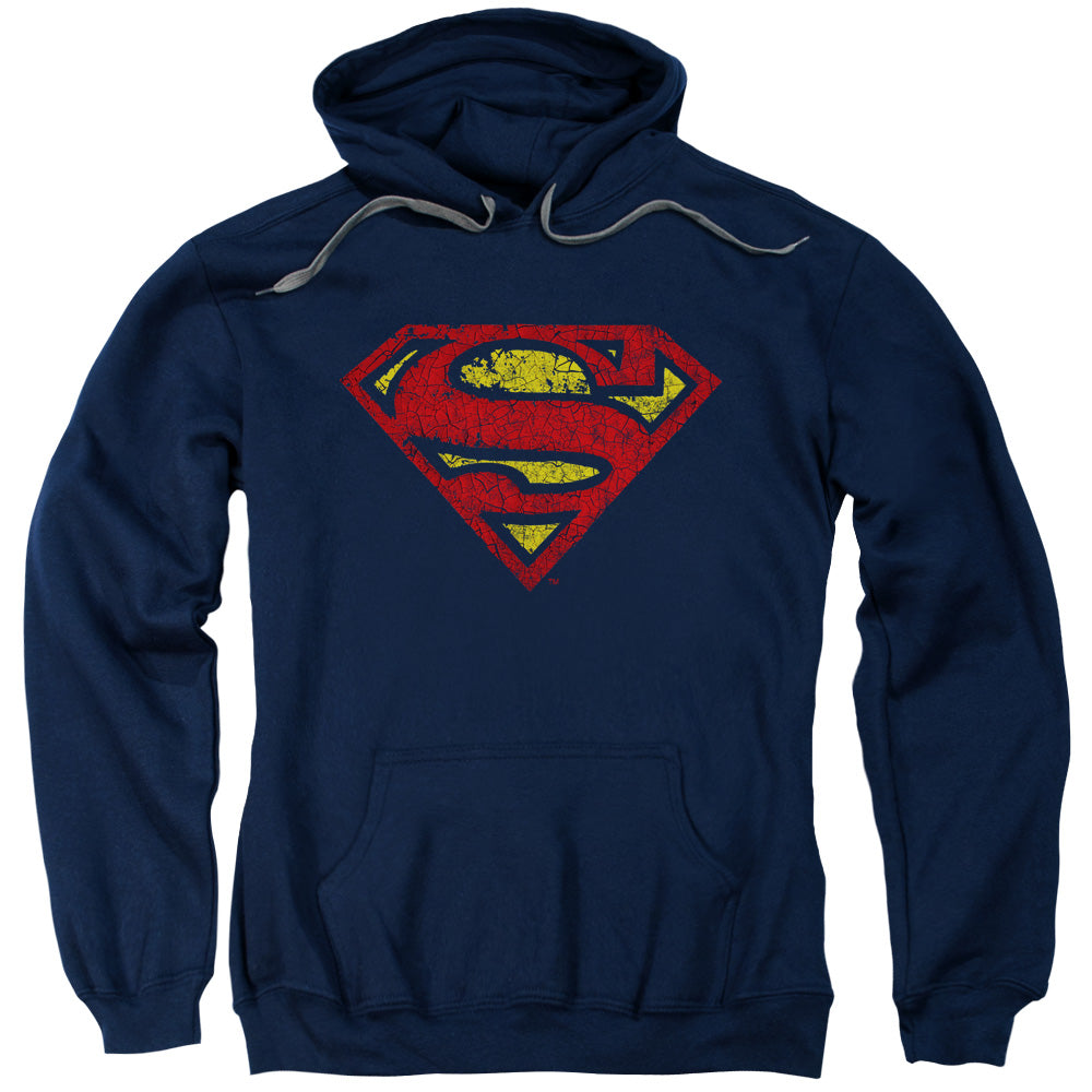 Superman Crackle S Mens Hoodie Navy