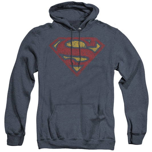 Superman Crackle S Mens Heather Hoodie Navy