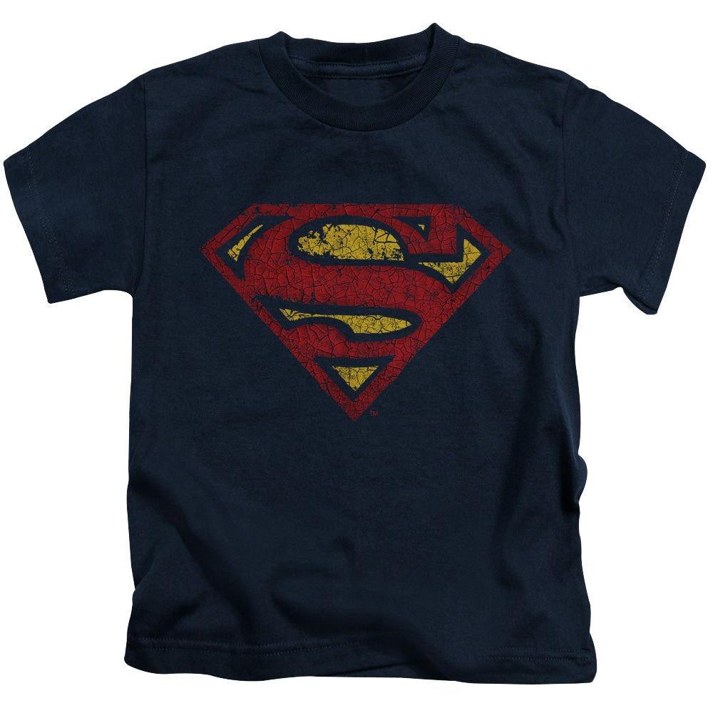 Superman Crackle S Juvenile Kids Youth T Shirt Navy