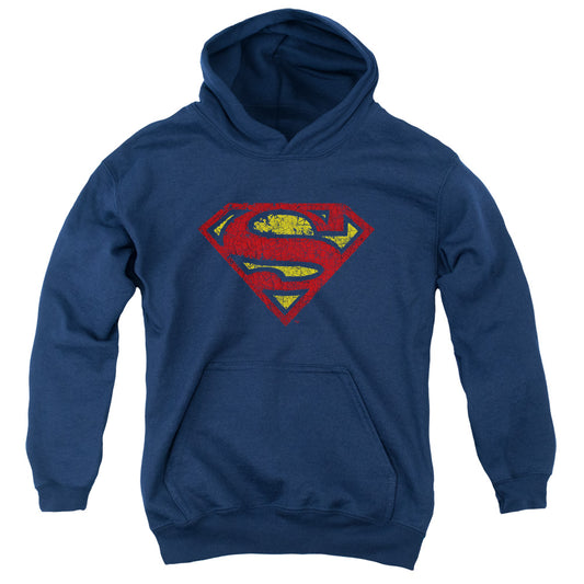 Superman Crackle S Kids Youth Hoodie Navy